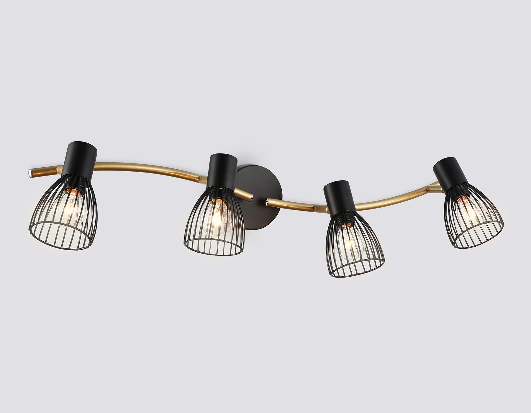 Светильник накладной AMBRELLA TR8662/4 BK/GD черный/золото E14/4 max 60W 760*100*170