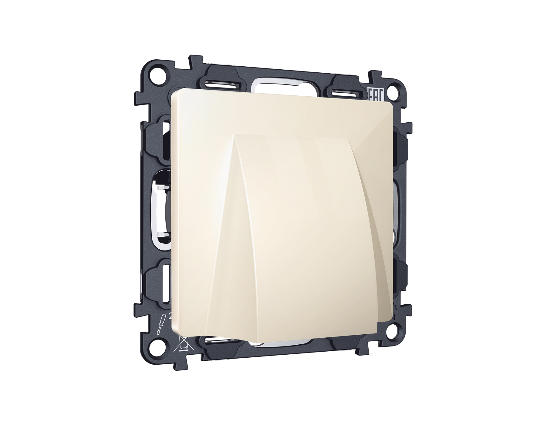 MA315810 Комплект вывода кабеля с фиксатором ALFA Бежевый глянец QUANT (AP3158, VM238)