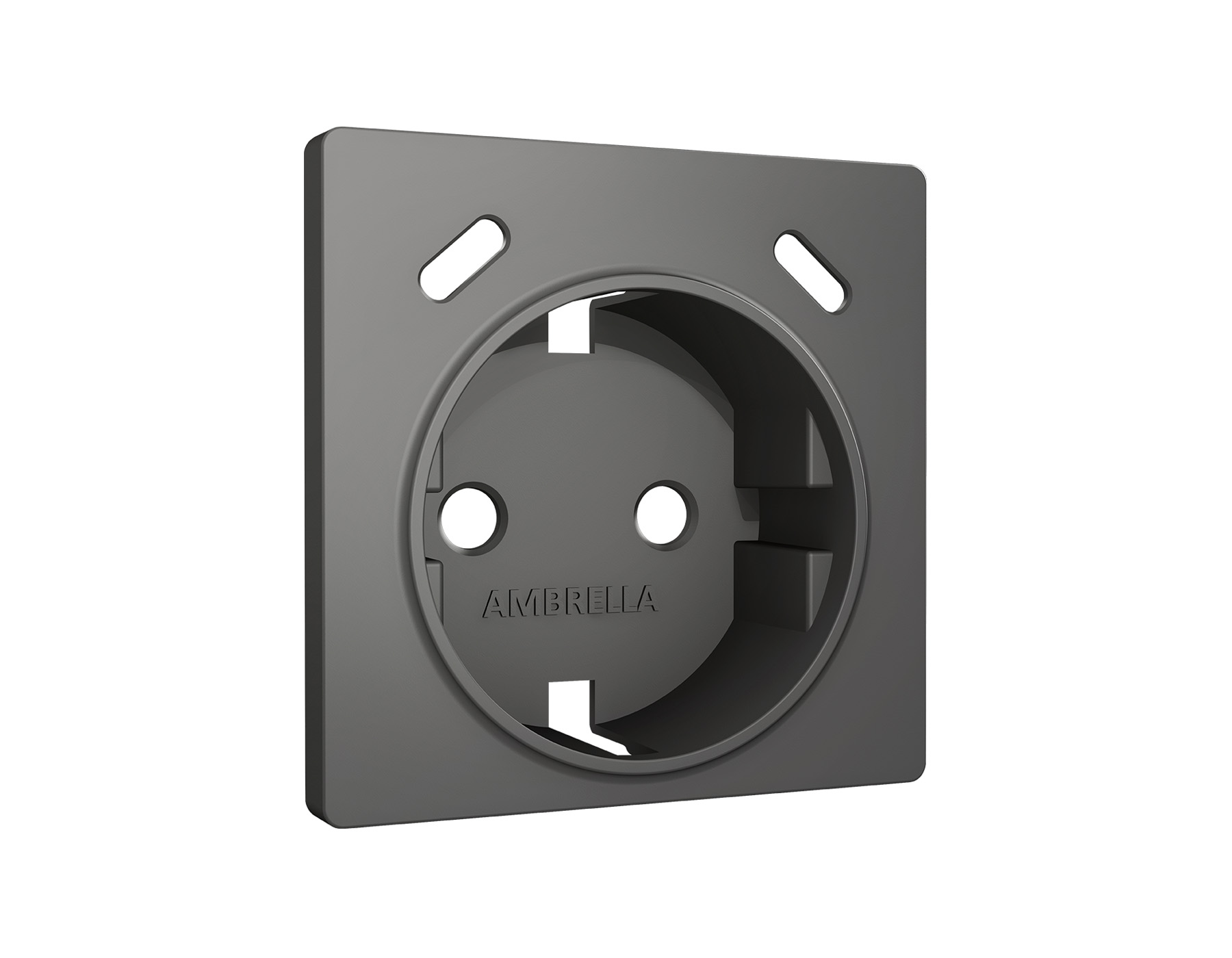 AP6605 Лицевая панель ALFA (Антрацит серый) для электрической розетки с/з со шторками 2USB C+C QUANT