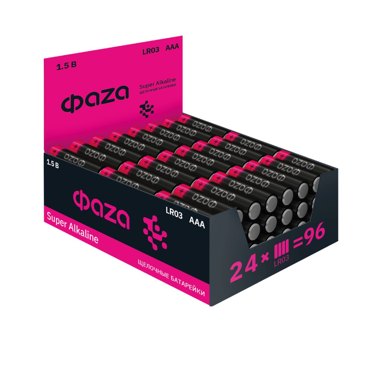 Батарейка ФАZA LR03SA-S4-DB Super Alkaline S-4 (DISPLAY) (4/96)
