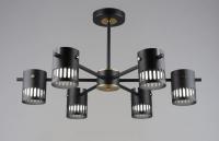 Люстра N6674/6 BK+COP черный/медь 6xW GX53 d650 h340, 24