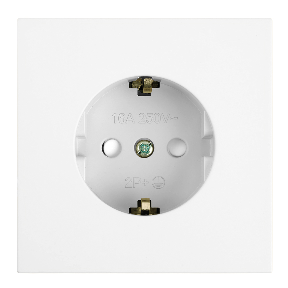 Розетка 1-местная с защитной шторкой с/з (механизм) 250В 16А серия Мия RST16-3110-01 белая магнолия