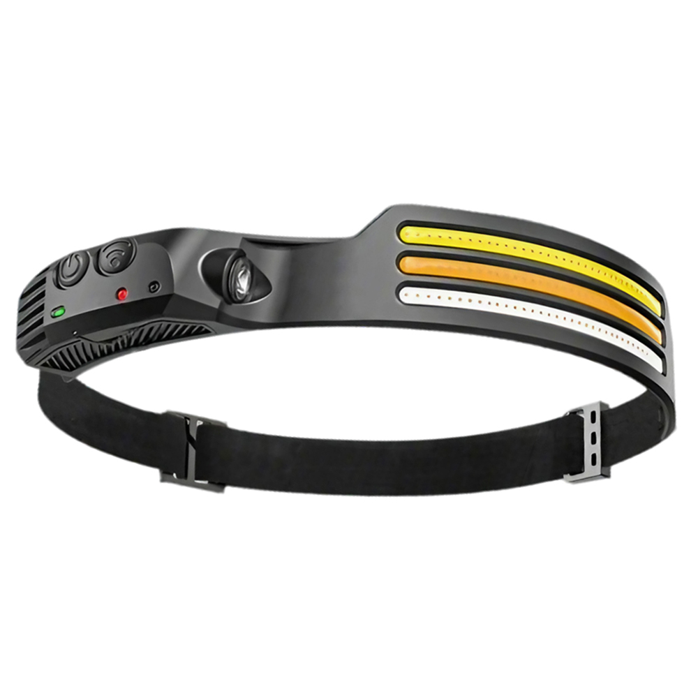 Фонарь налобный c аккумулятором 5W 1200mAh IP44 USB type-C, ABS пластик, резина, TH2316