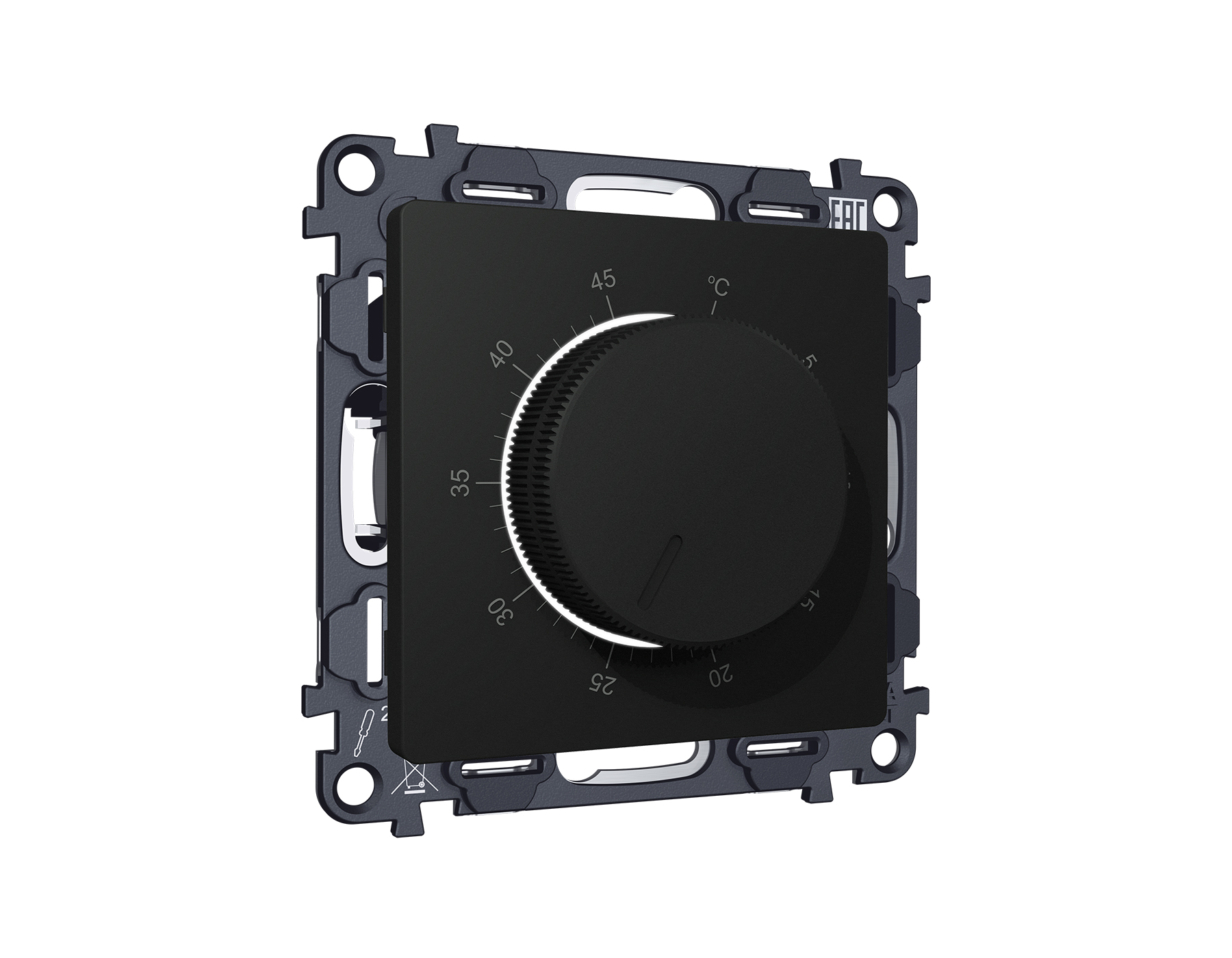 MA805710 Комплект механизма терморегулятора с датчиком для теплого пола с подсветкой 16A-250V ALFA Ч