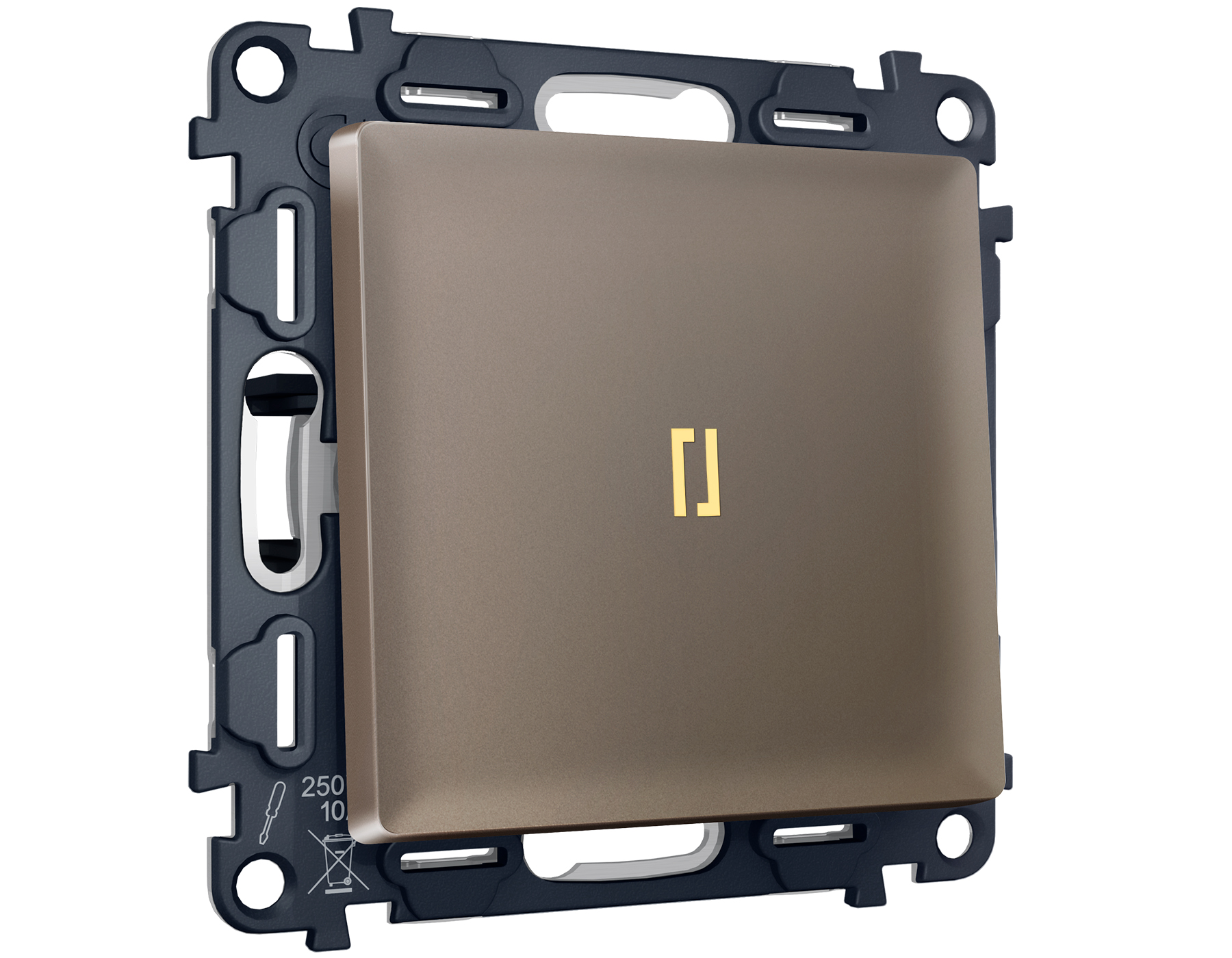 MA632030 Комплект механизма 1-кл прох.выкл с подс3200K ALFA Тем/бронз матов QUANT(AP6320,VM105,G22Y)