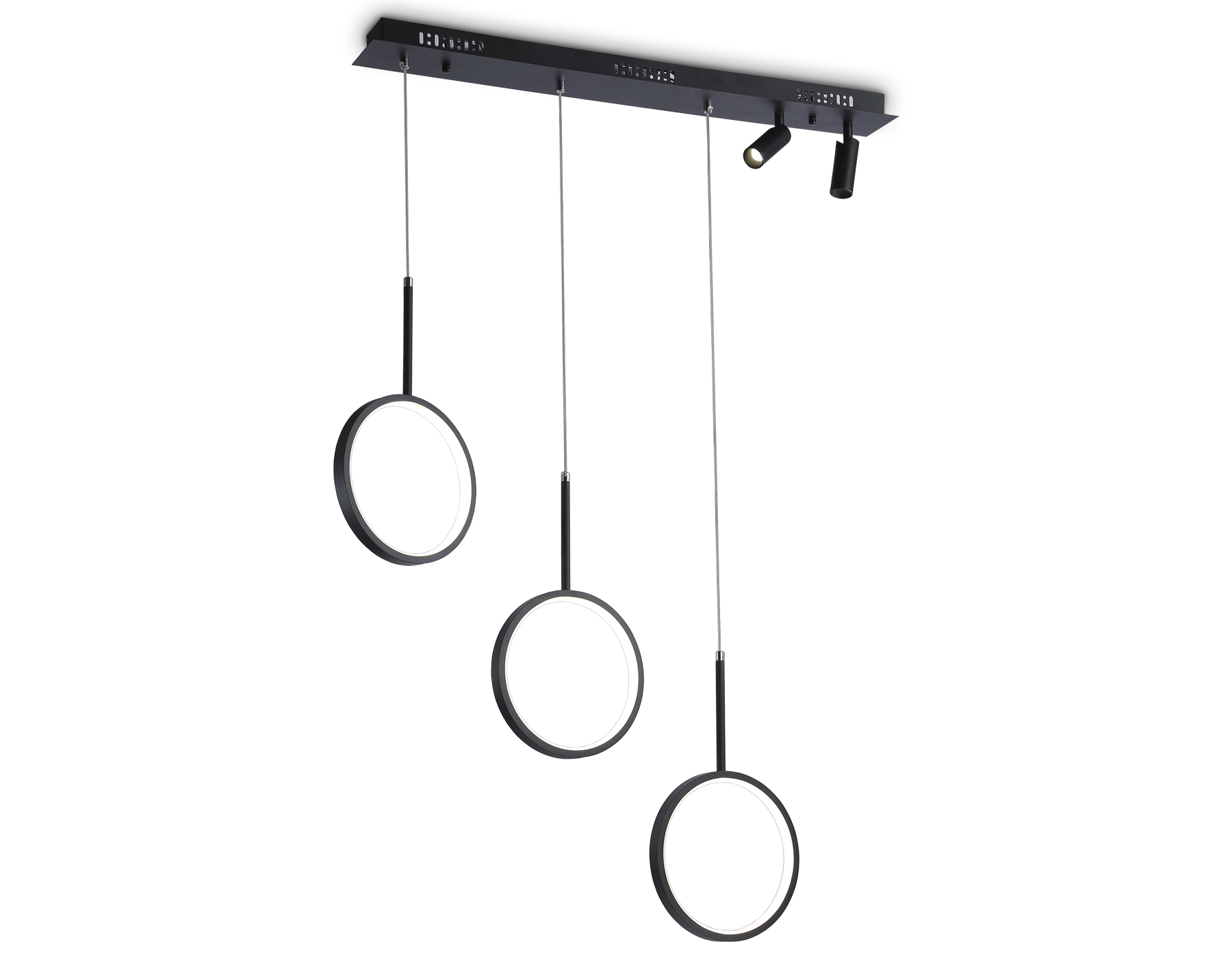 Светильник Ambrella FL5278/3+2 BK черный 59W 3000K/4200K/6400K+4200K 800*20*1200 (ПДУ ИК)