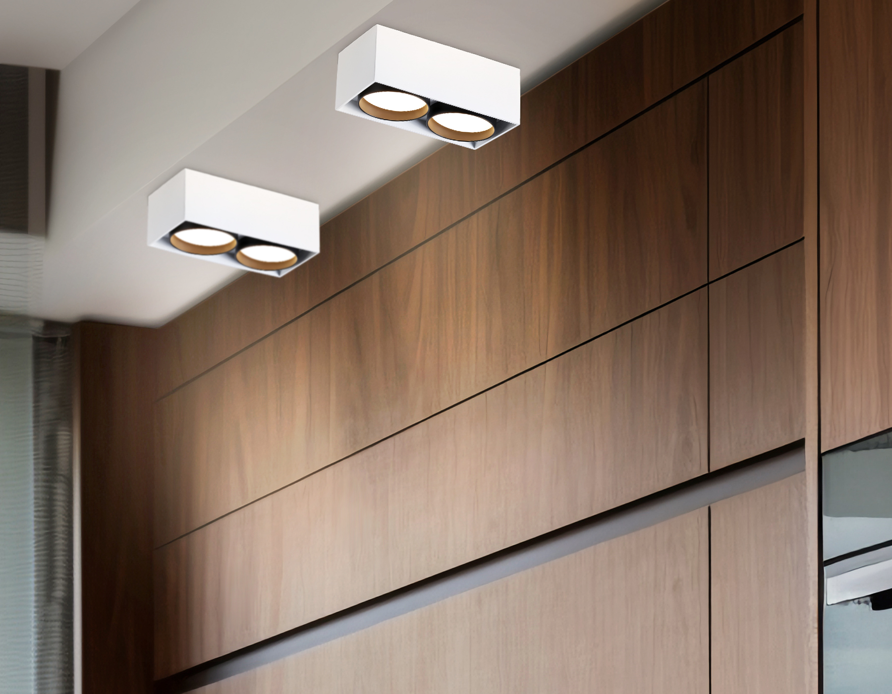 Светильник накладной AMBRELLA TN70872/2 WH/BK белый/черный GX53/2 max 12W 185*92*62 