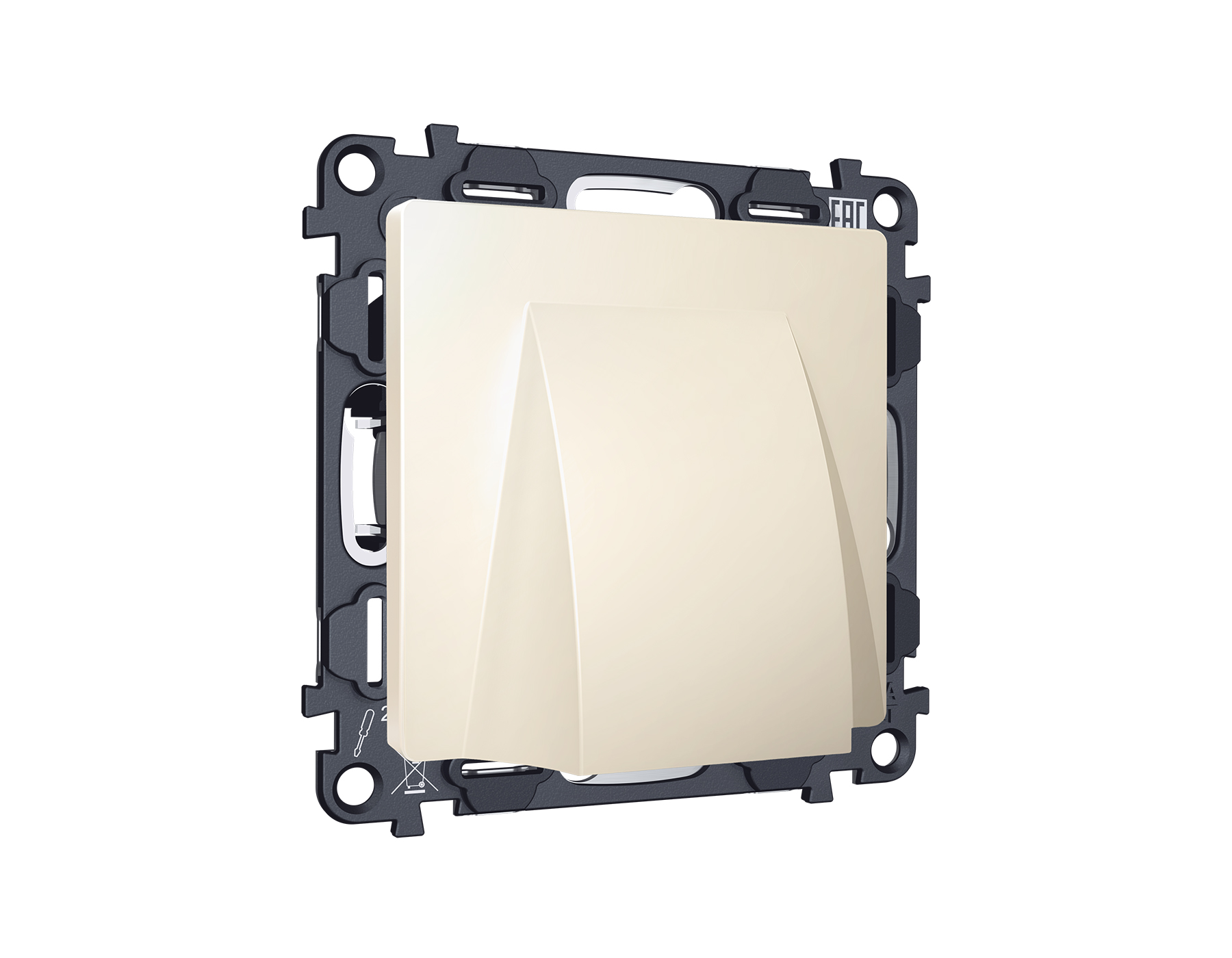 MA335810 Комплект вывода кабеля с фиксатором ALFA Бежевый матовый QUANT (AP3358, VM238)