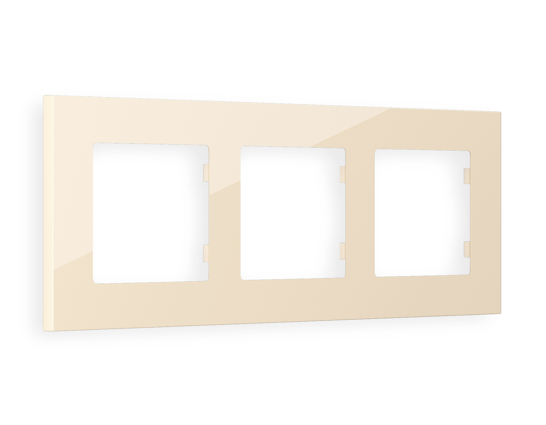 AF250303 Рамка ALFA Qubi (Бежевый глянец) 3-ая