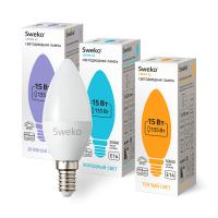 Светодиодная лампа Sweko 42 серия 42LED-C35-15W-230-4000K-E14