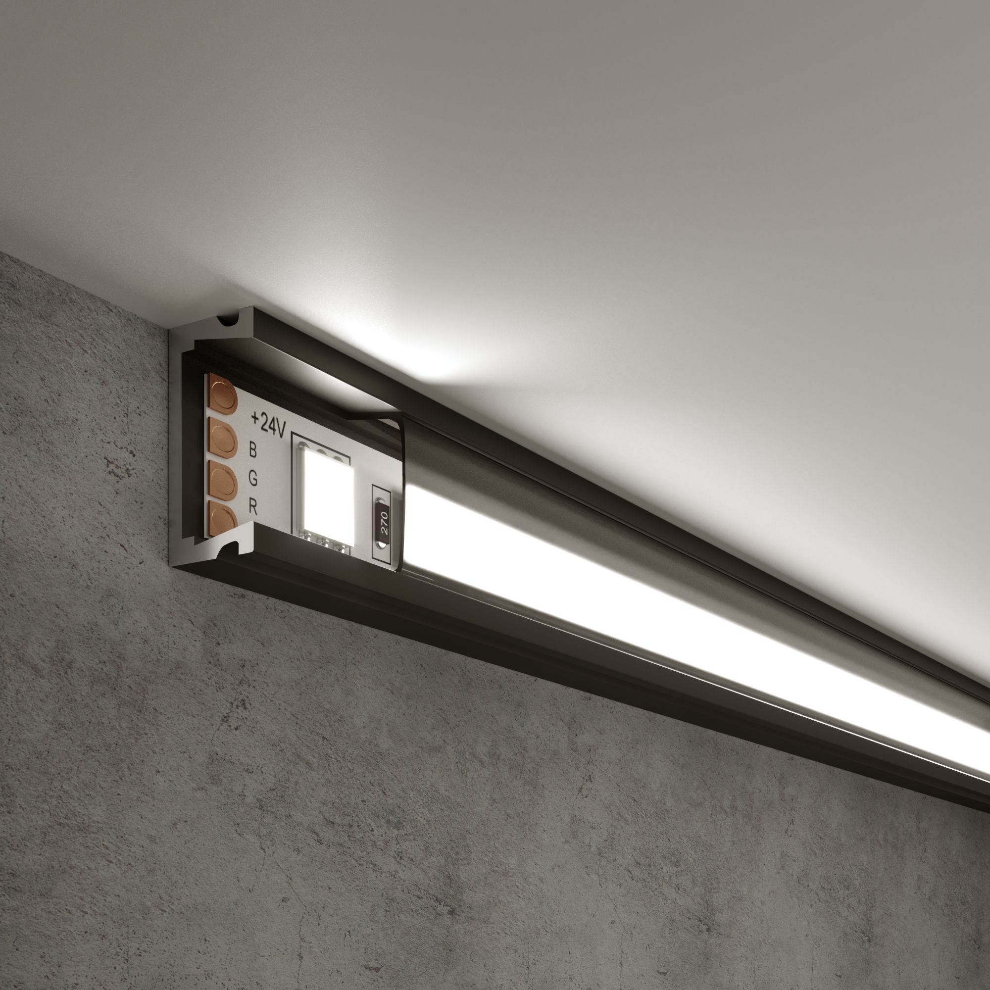 Накладной алюминиевый профиль Elektrostandard LL-2-ALP006 черный/черный для LED ленты (до 11mm)