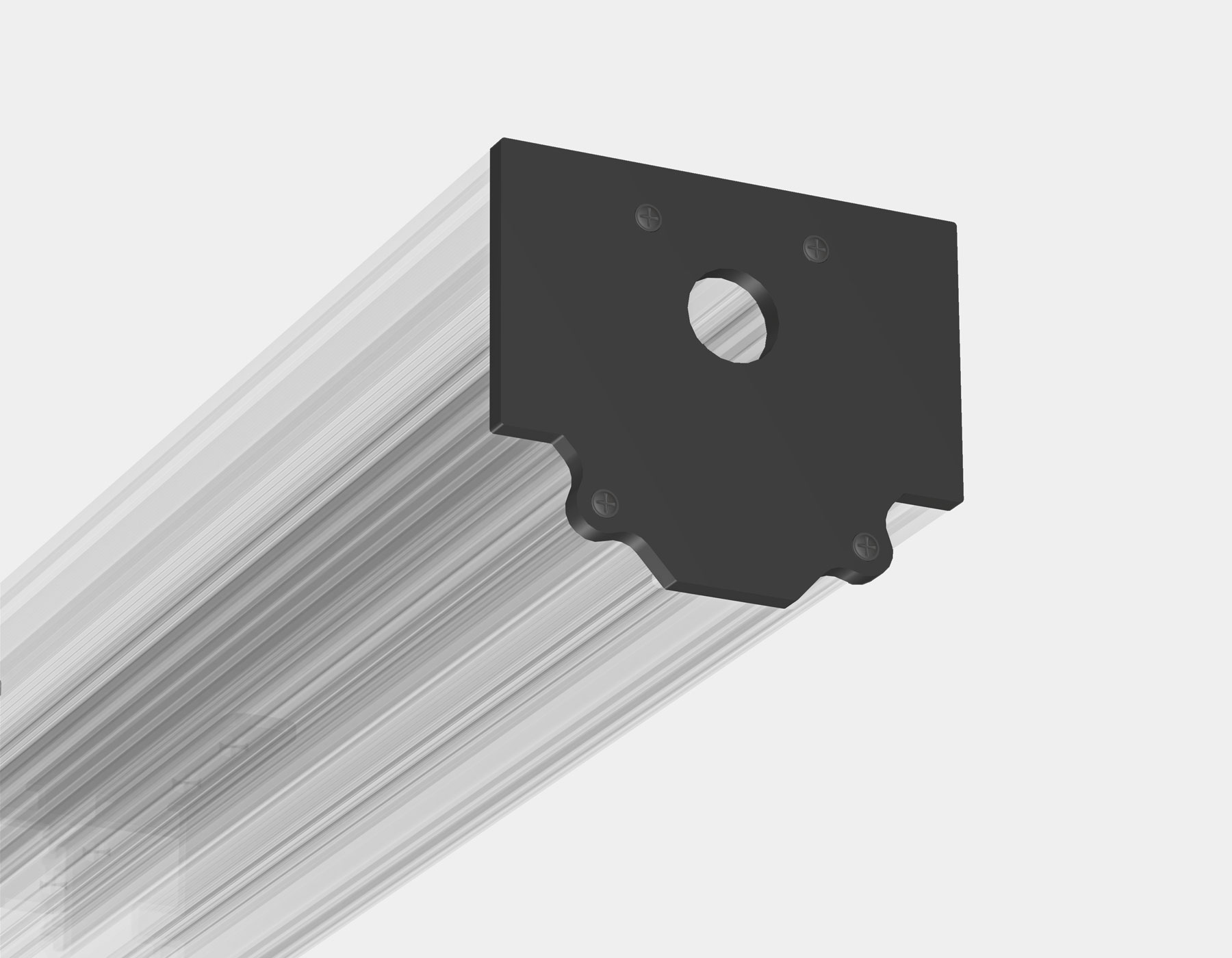 Комплект заглушек для шинопровода в натяжной потолок Magnetic standard 48V GL1990 BK 50*43*1,5 2шт