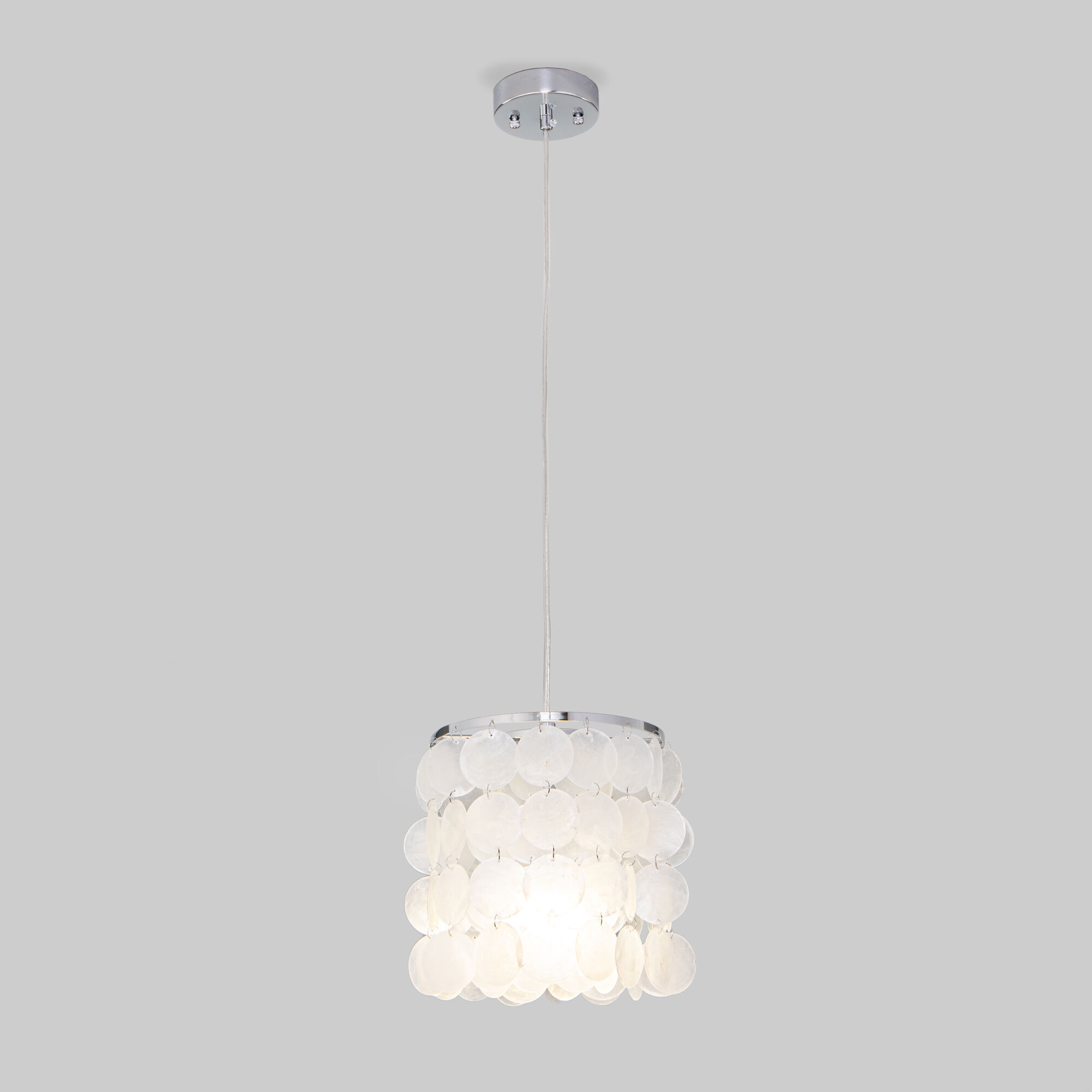 Подвесной светильник с перламутром 60185/1 хром/перлаиутр