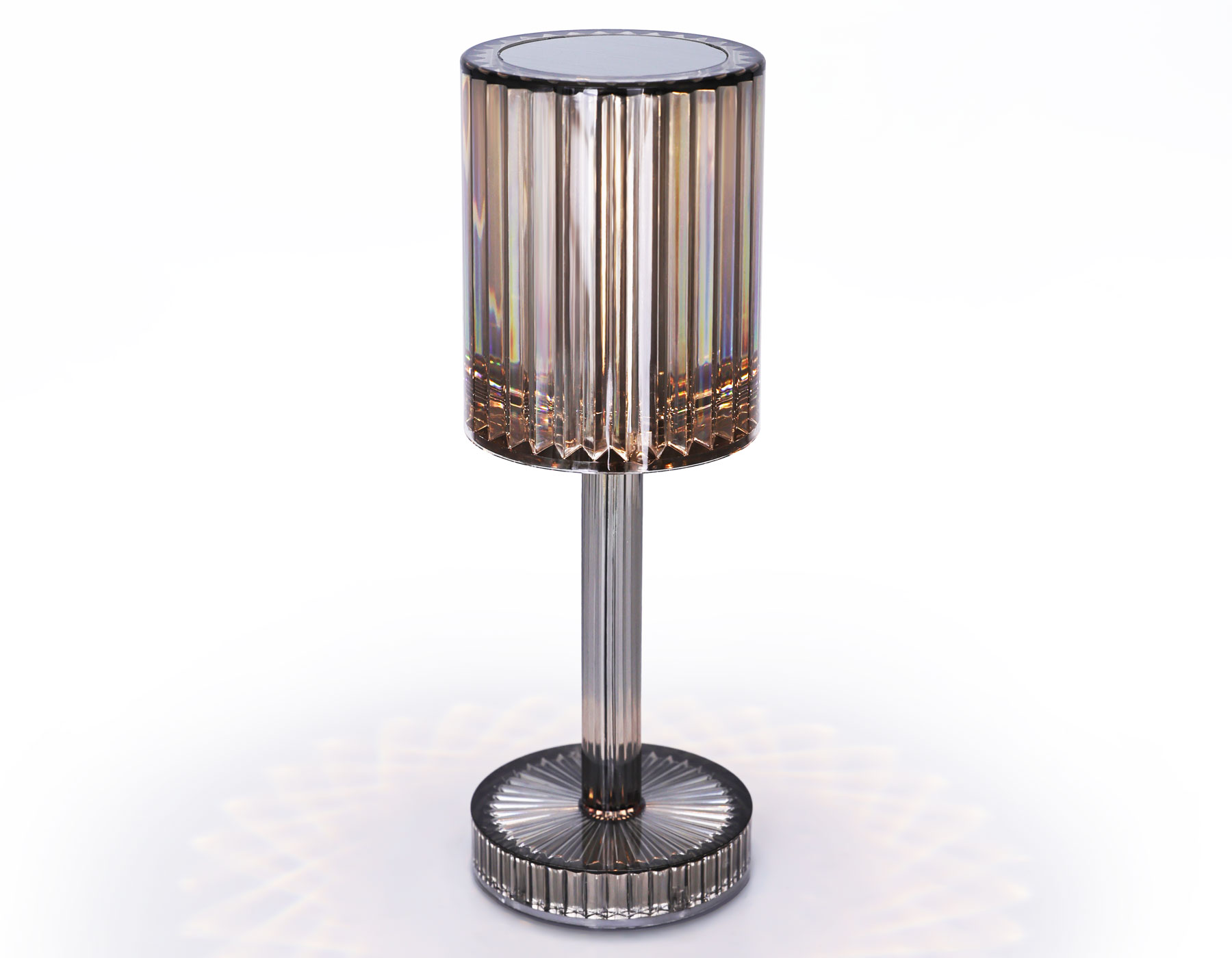 Светодиодная настольная лампа AMBRELLA DE8071 GR серый LED RGB 3W (ПДУ RGB) с сенс.выкл и пультом