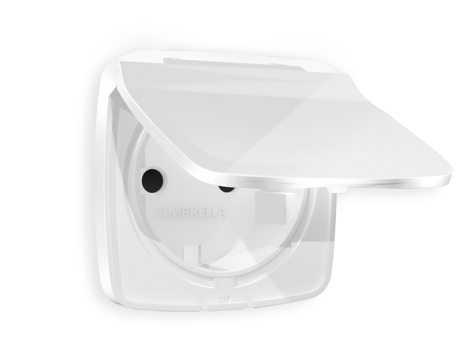 OP1080 Лицевая панель OMEGA (Белый глянец) для электр розетки с/з со шторк/защитной крыш  IP44 QUANT