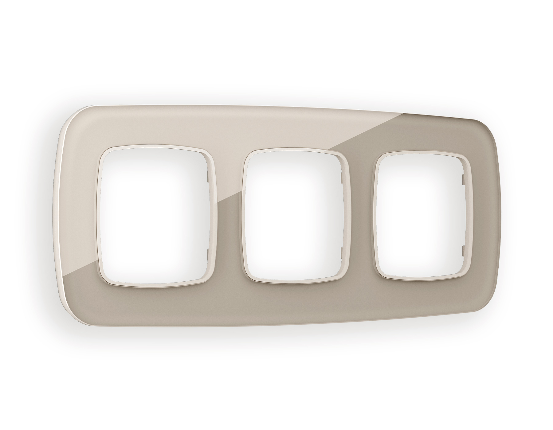 OF350603 Рамка OMEGA Radian (Серо-бежевый Стекло закаленное натуральное) 3-ая