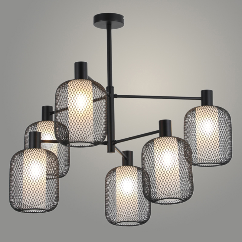 Люстра MDG40587/6 BK черный 6х60W E14 d785 h533, 24