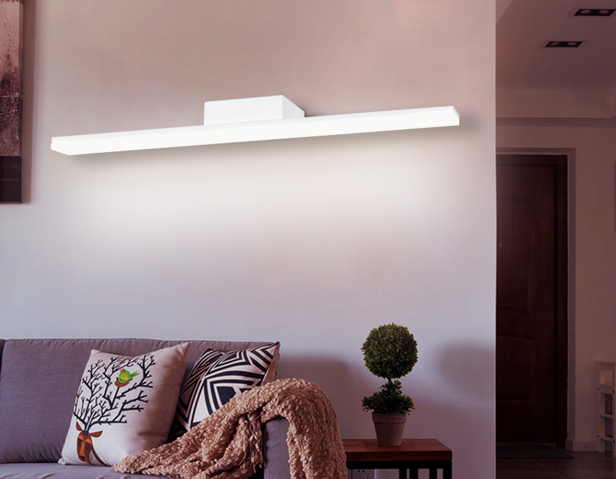 Светильник настенный Ambrella FW423 SWH белый песок LED 4200K 18W 600*50*100 с выключателем