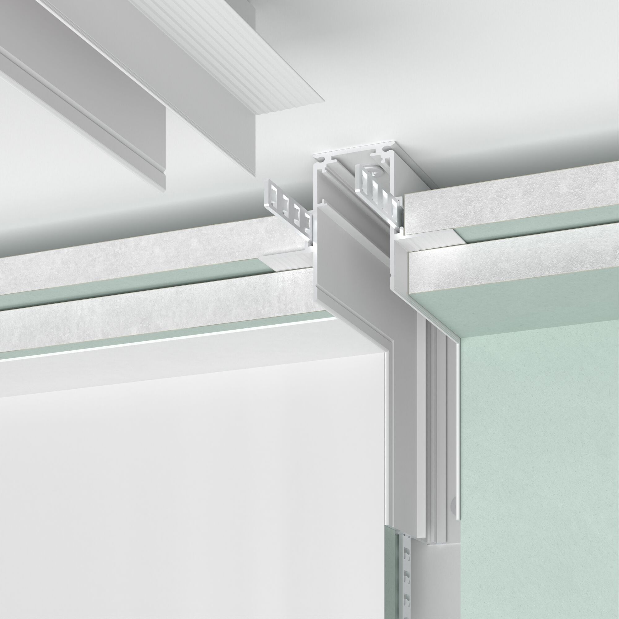 Slim Magnetic Коннектор угловой внутренний для встраиваемого шинопровода под ГКЛ 12,5мм белый 85211/