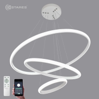 Управляемая светодиодная люстра LATTE 70W 3R-APP-600x1100-WHITE/WHITE-220-IP20