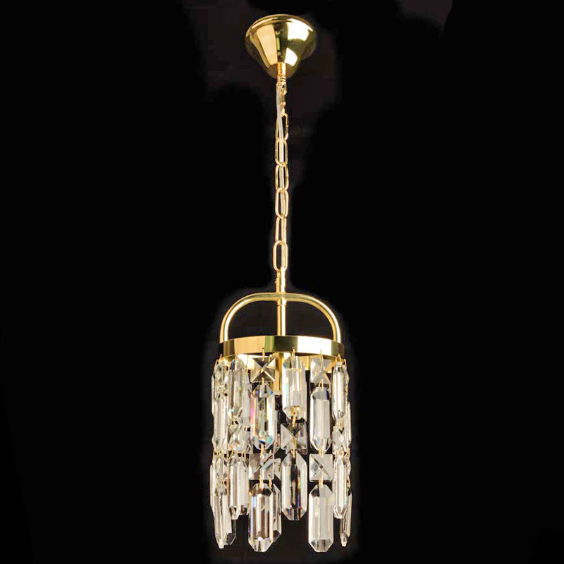 Подвес 8418/1/160 A GD золото/хрусталь 1x60W E14 d160 h700, KLD24