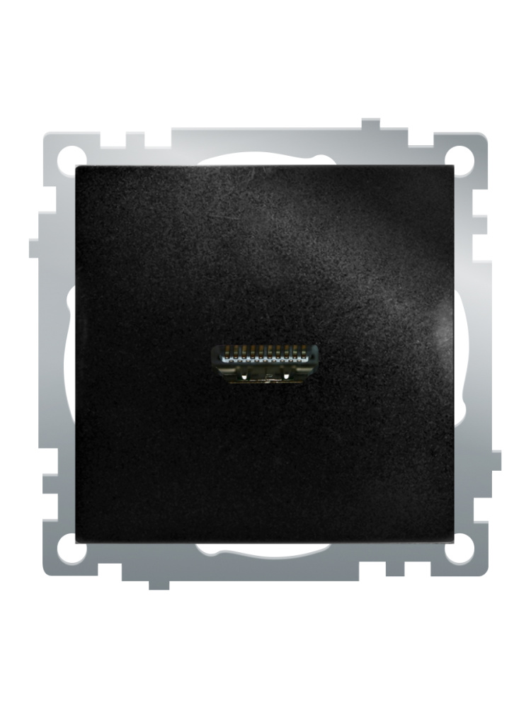 Розетка HDMI 2.1, Type A (механизм), серия Катрин, GLS00-7118-05, черный