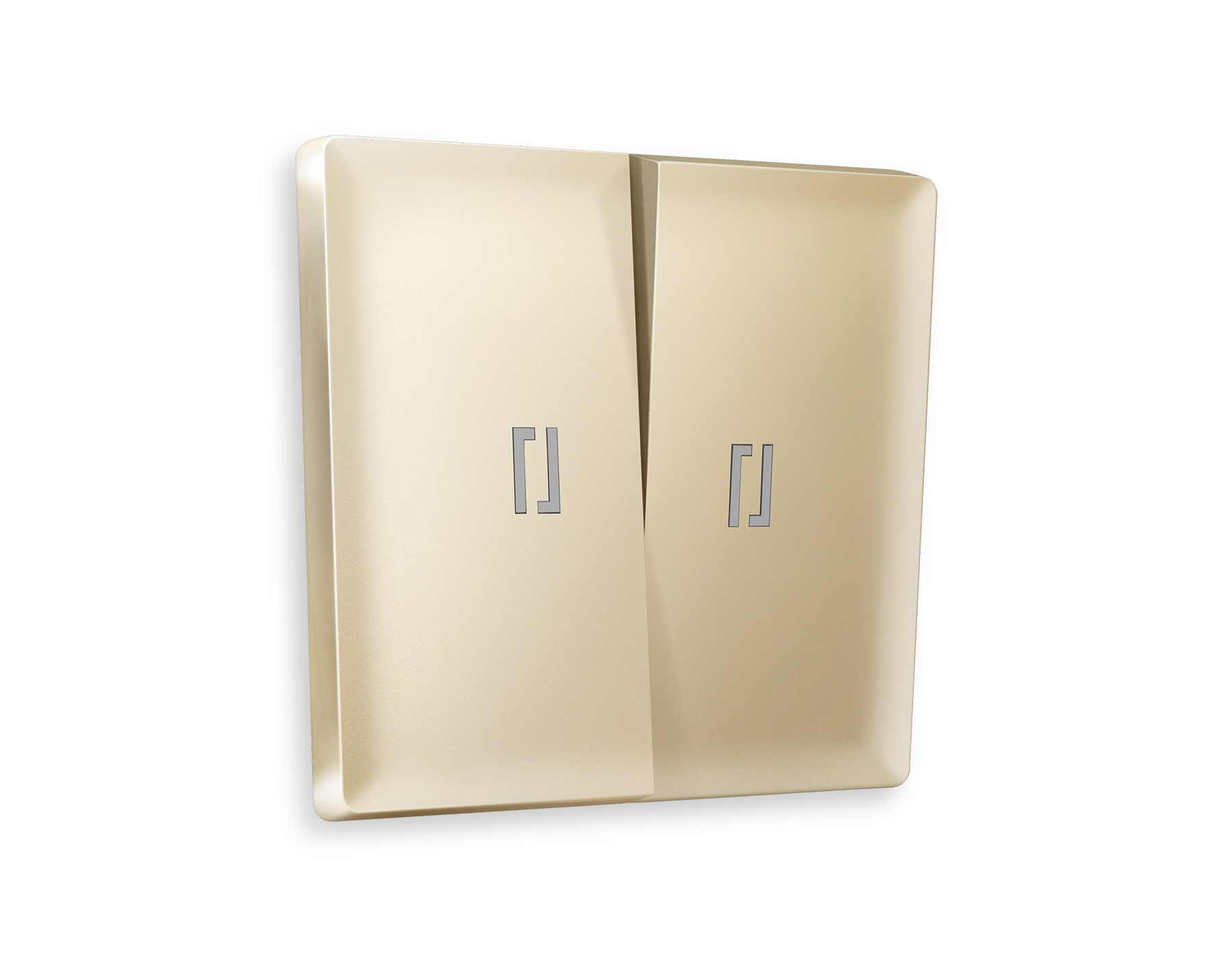 AP6040 Лицевая панель ALFA (Шампань) для 2-кл выключателей с подсветкой QUANT