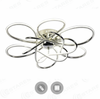 Люстра светодиодная ESTARES LIANA MAXI 130W 6R-600/110-RC-CHROME/OPAL-220-IP20 Управляемый 