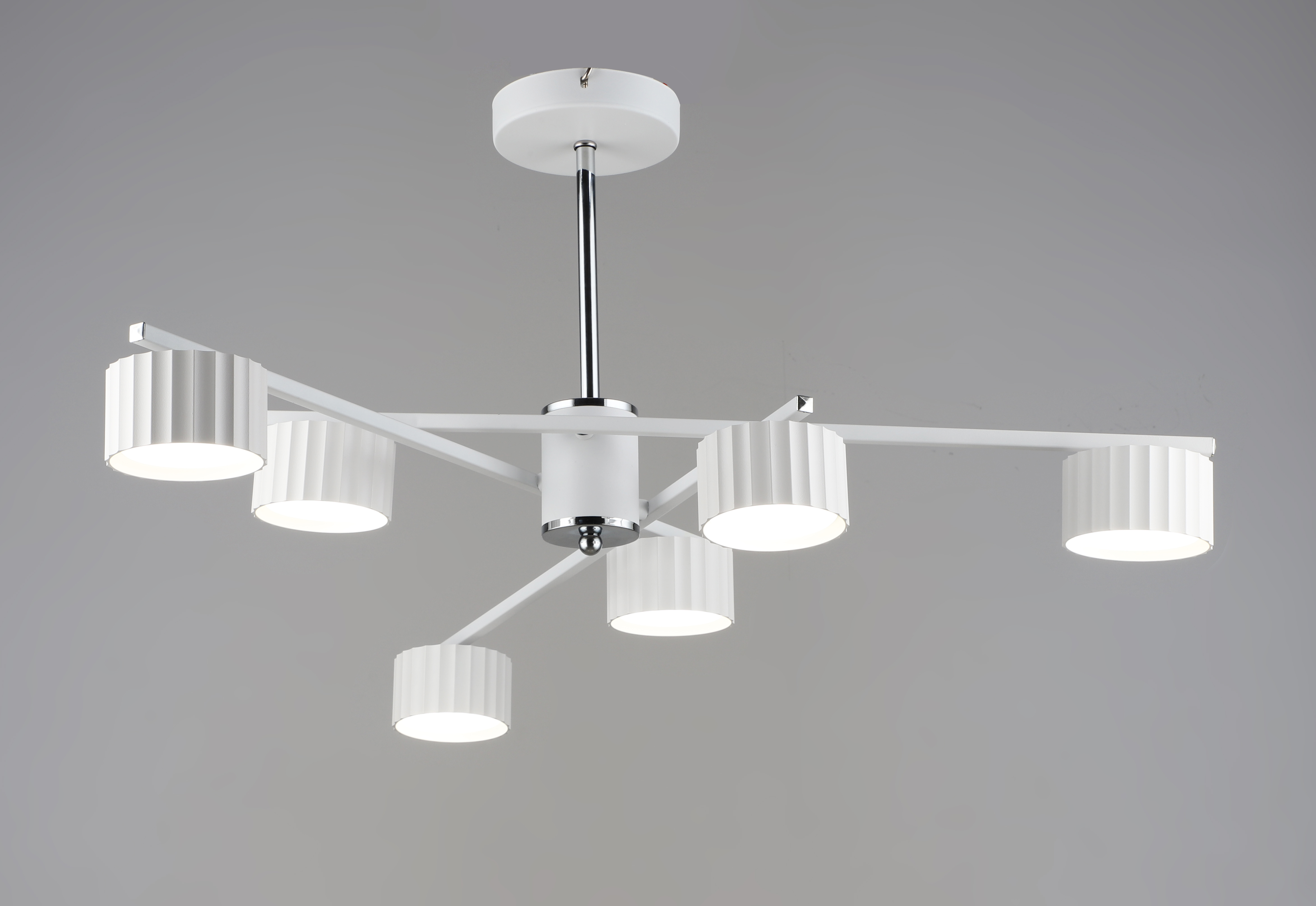 Люстра N6667/6 WT+CR белый/хром 6xW GX53 d750 h330, 24