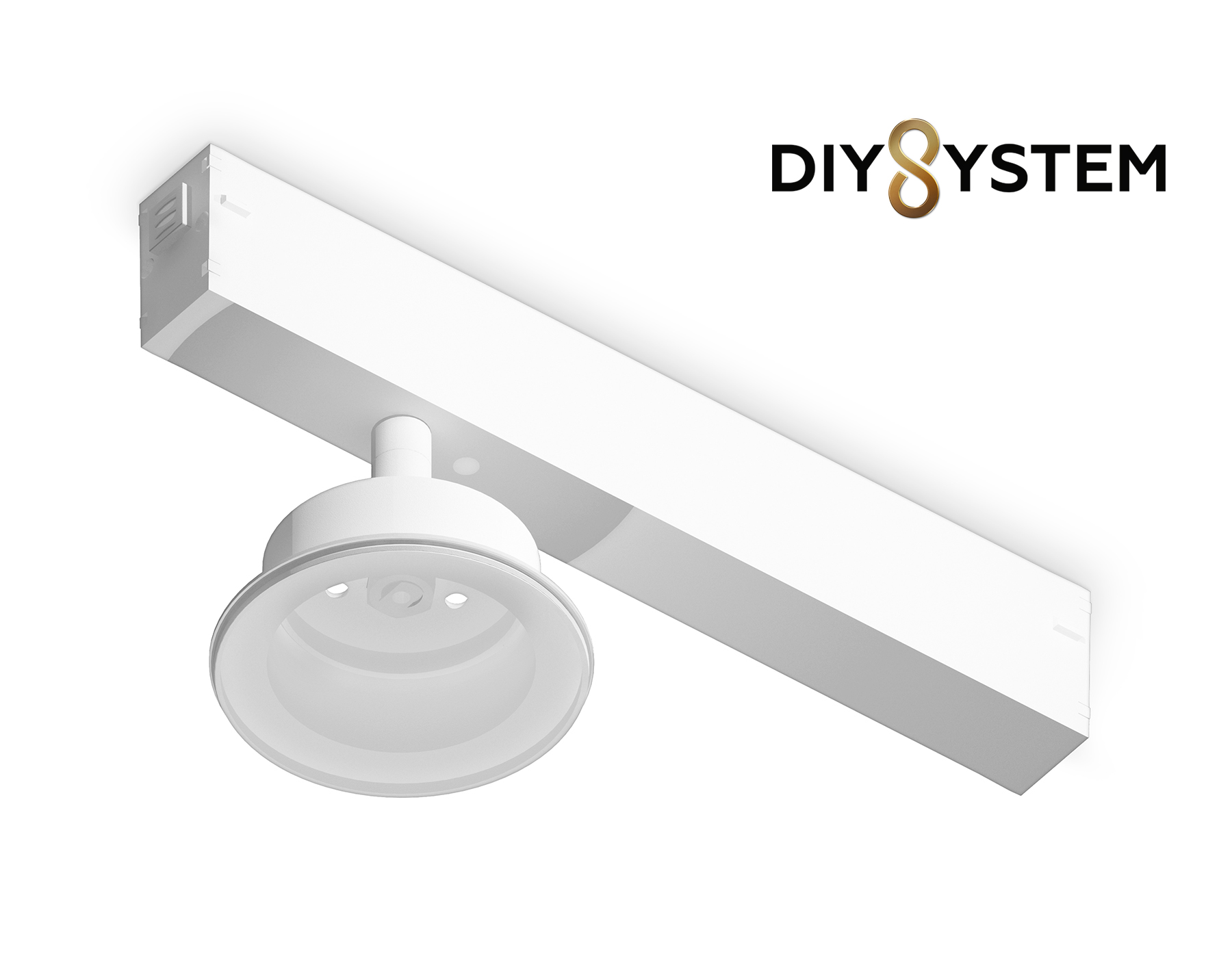 Крепеж трековый для корпуса DIY D85mm Magnetic 220V A2550 WH белый 232*83*105