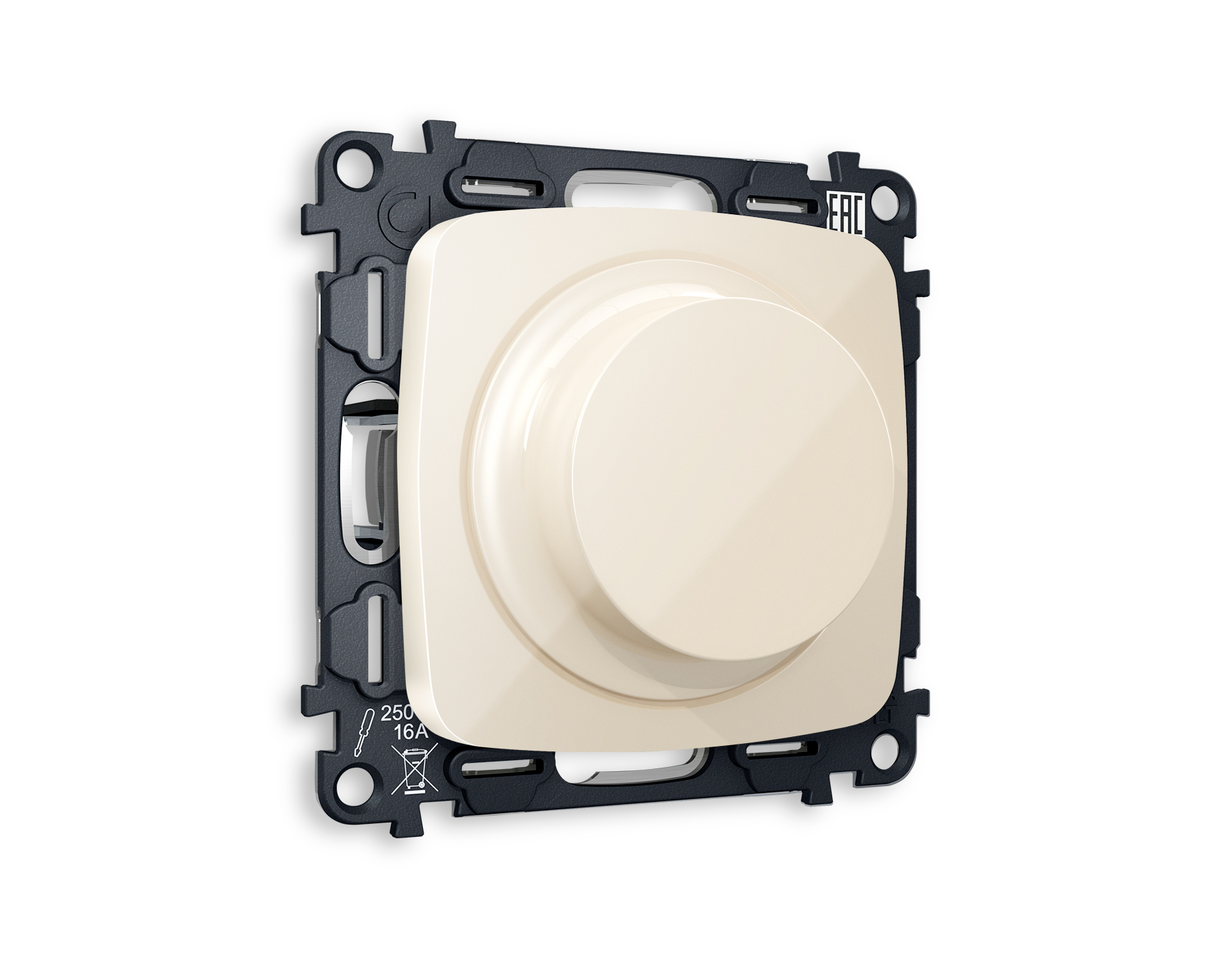 MO305510 Комплект механизма светорегулятор OMEGA Бежев глянец 25-600W/LED 5-300W QUANT(OP3055,VM136)