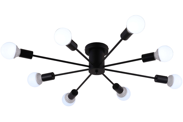 Люстра потолочная Ambrella TR80411/8 BK черный E27/8 max 60W D950*150