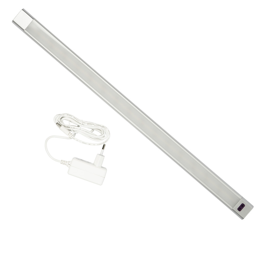 Светильник UNIEL ULI-F46-8W/2700-6000K/DIM SENSOR IP20 SILVER сенсор, 500x30x11.5мм, серебро