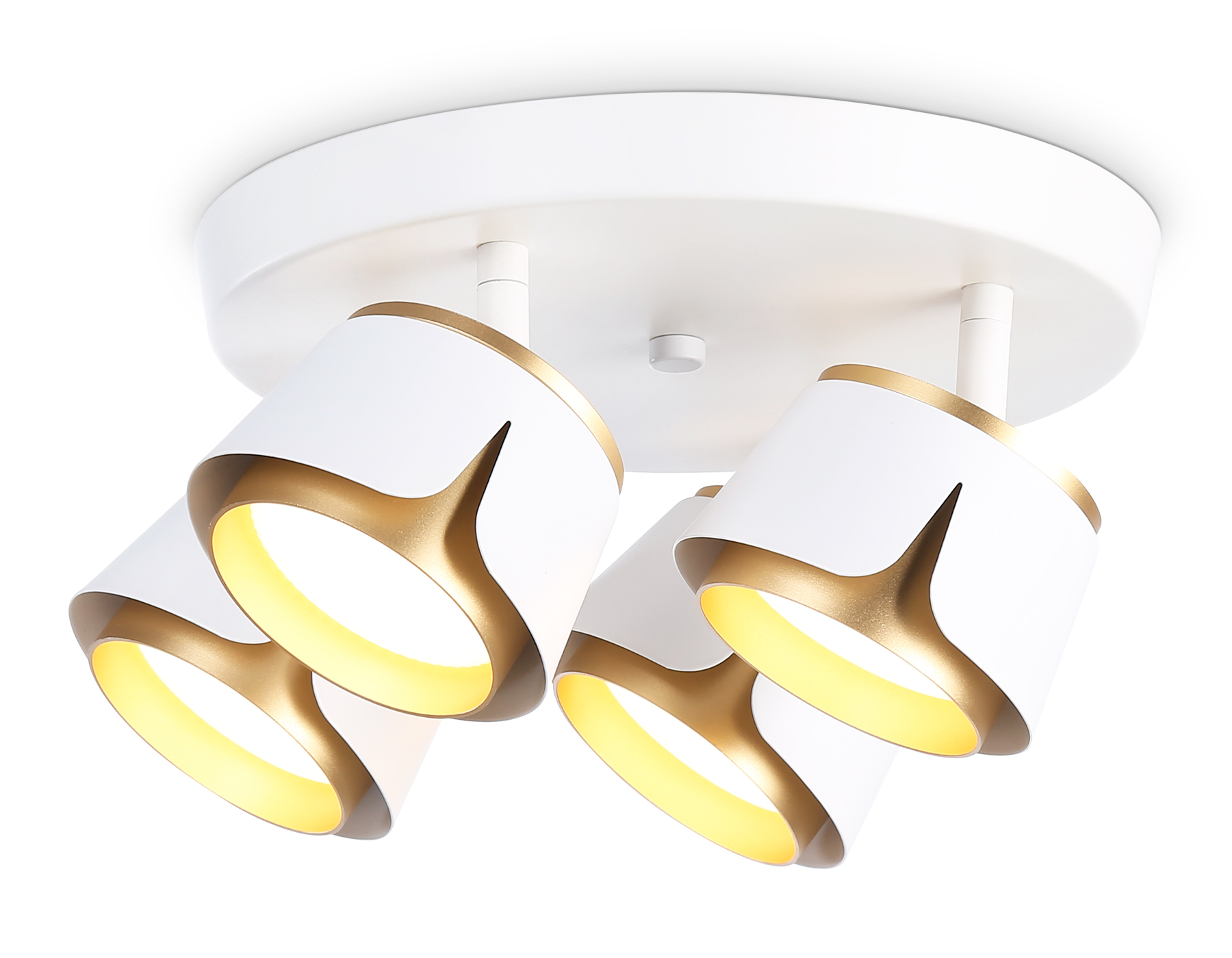 Спот настенно-потолочный AMBRELLA TN71241/4 WH/GD белый/золото GX53/4 D250*147 поворотный