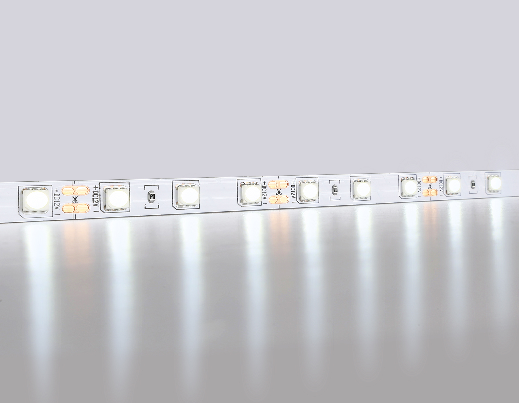 Светодиодная лента AMBRELLA GS2003 5050 60Led/ 14.4W m/ 12V IP20 6500K/ 5000*10*1.87mm (2 конт.)