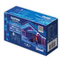 Бахрома светодиодная со статическим свечением Uniel ULD-B6006-080/STK BLUE IP44 6м 80 светодиодов