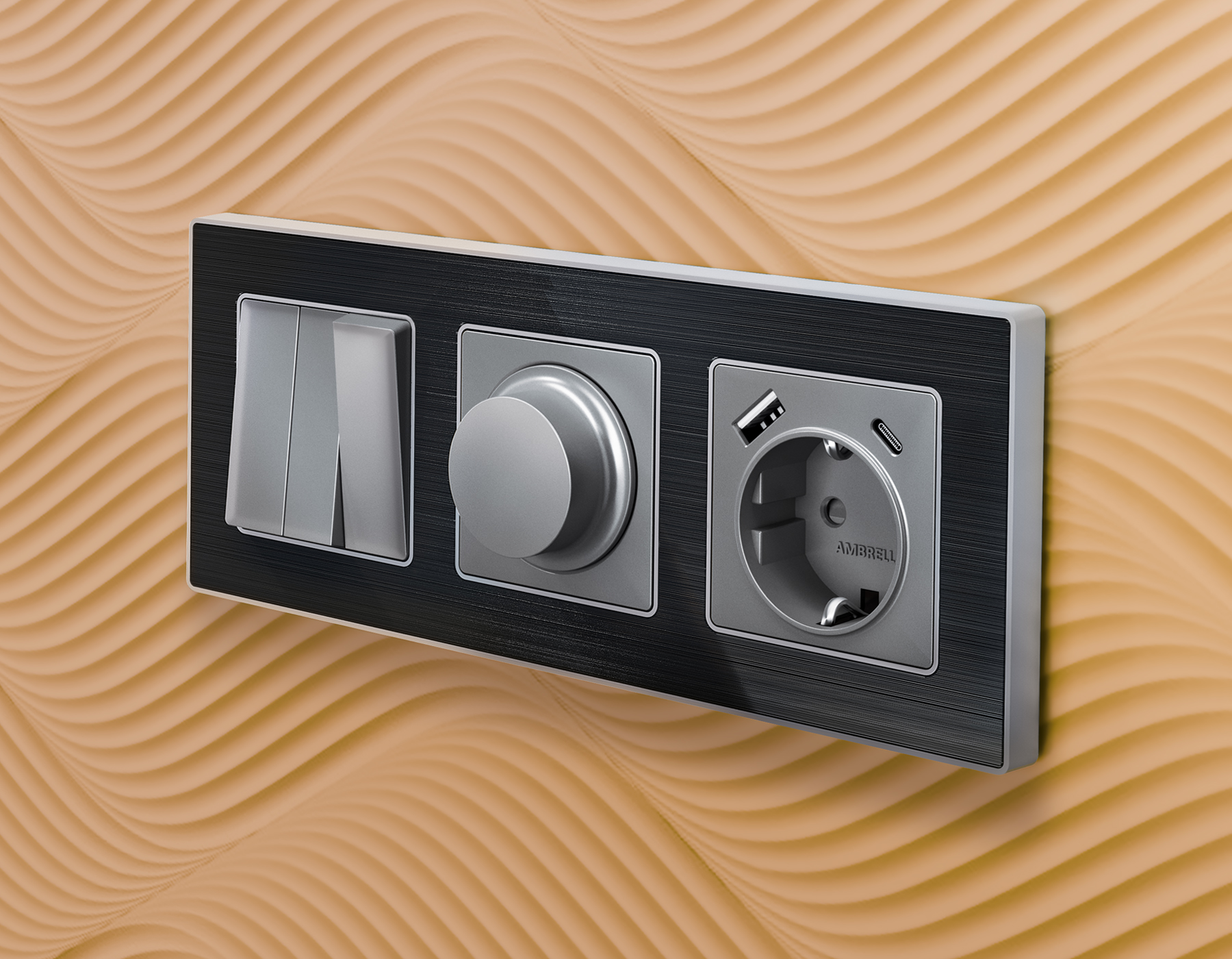 AF580532 Рамка ALFA Arctic (Черный Стекло органическое/Сталь) 2-ая