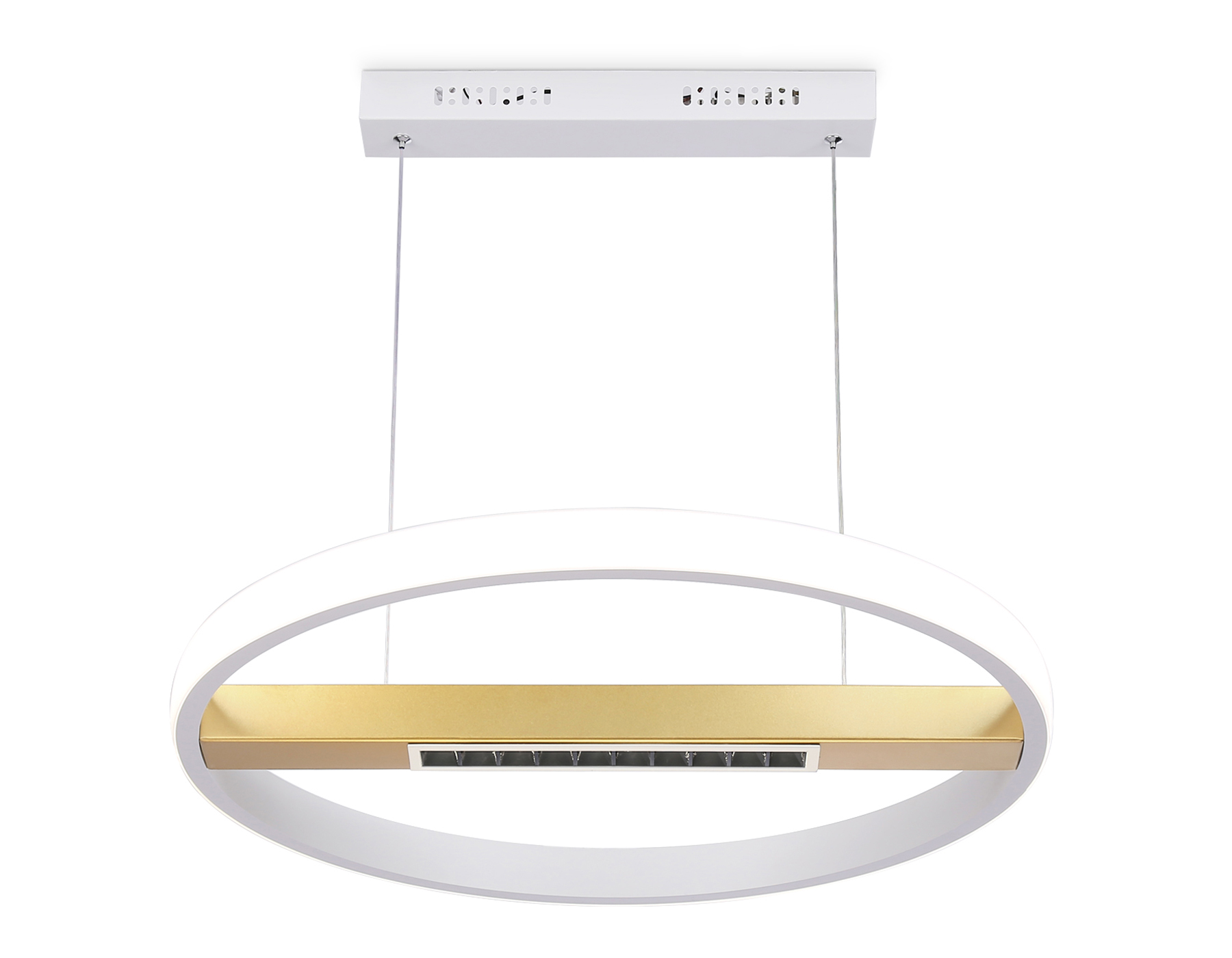 Светильник Ambrella FL51488 WH/GD белый/золото 62W 3000K-6400K D600*1000 (ПДУ ИК)