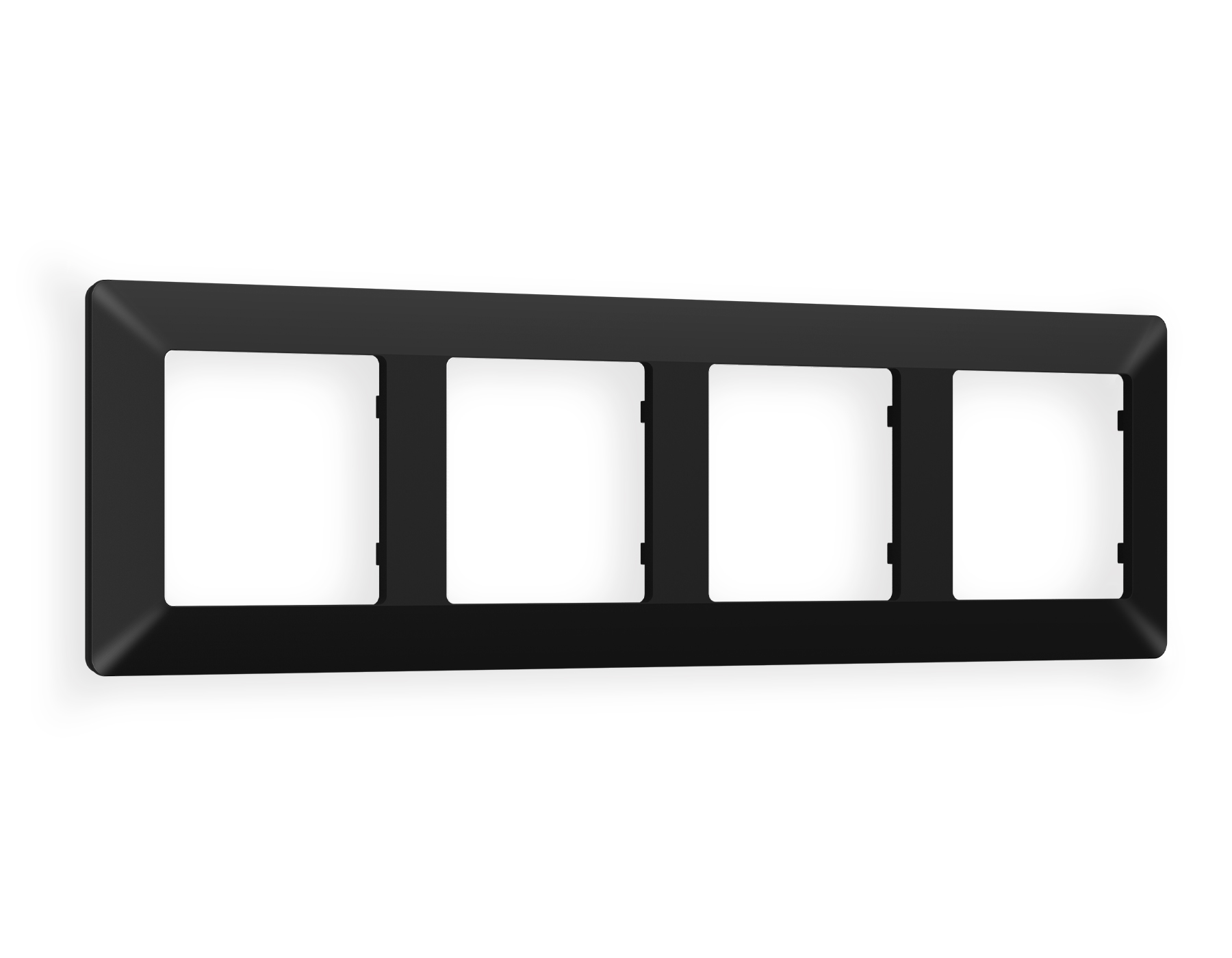AF110704 Рамка ALFA Line (Черный матовый) 4-ая