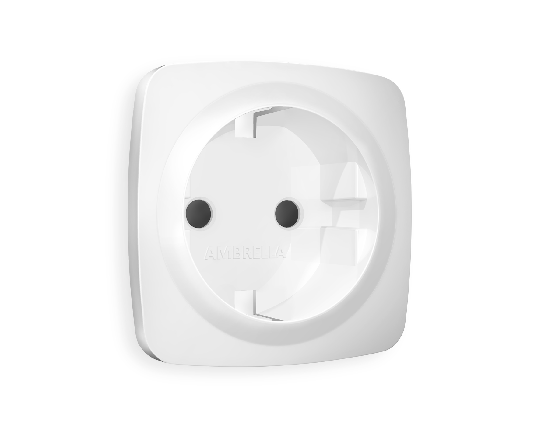 OP1270 Лицевая панель OMEGA (Белый матовый) для электрической розетки с/з со шторками QUANT