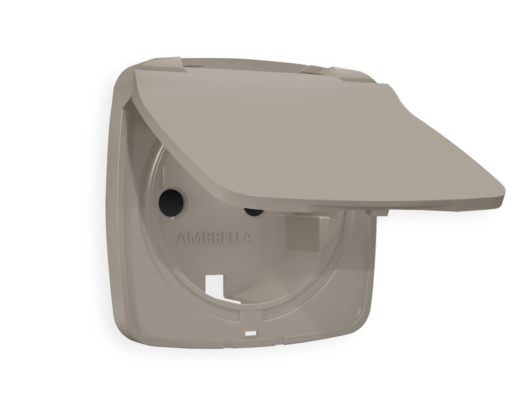 OP3680 Лицевая панель OMEGA (Серо-бежевый матовый) для электр розетки с/з со штор/крыш  IP44 QUANT