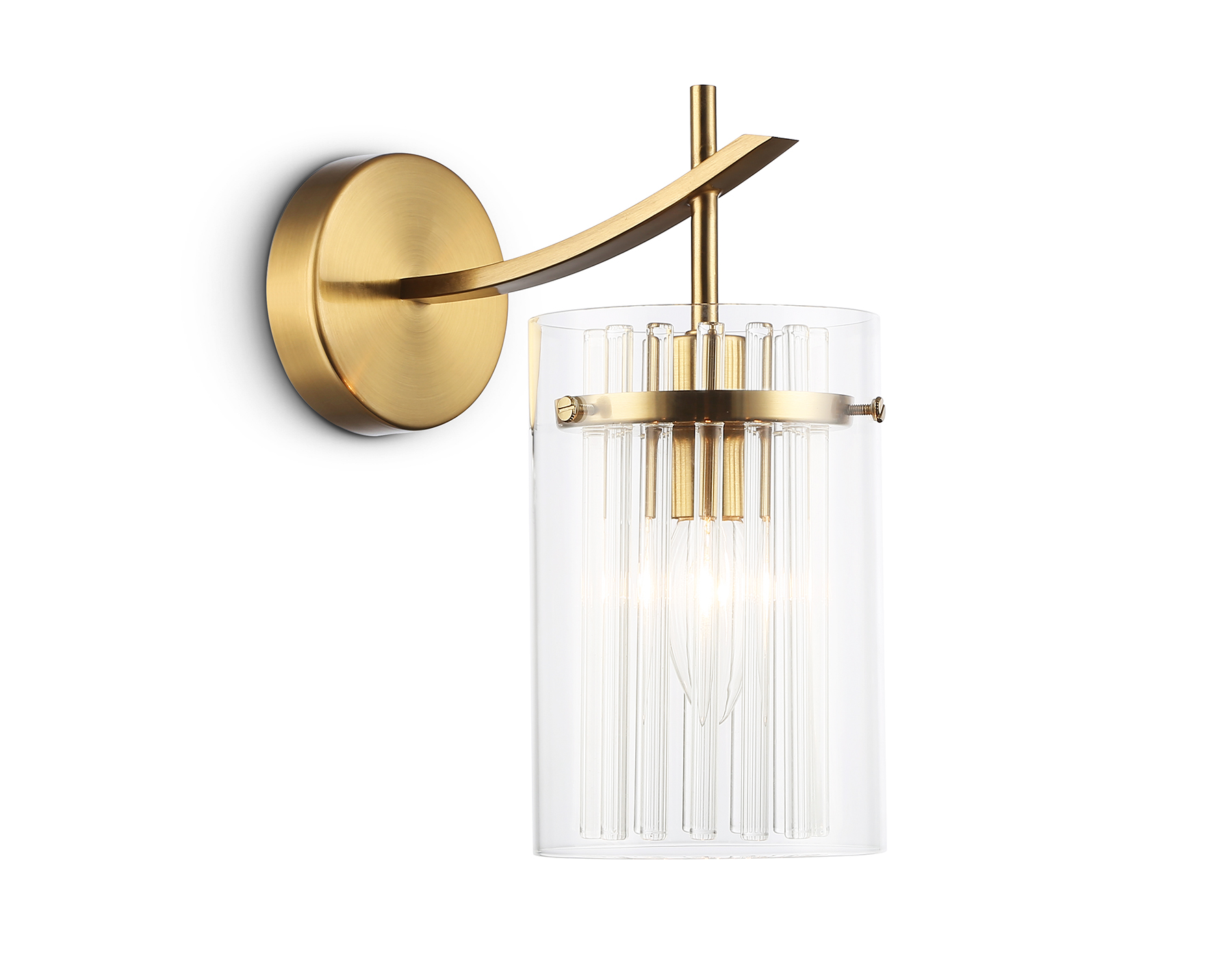 Светильник настенный LH56035 BS/CL латунь/прозрачный E14 max 40W 220*120*255