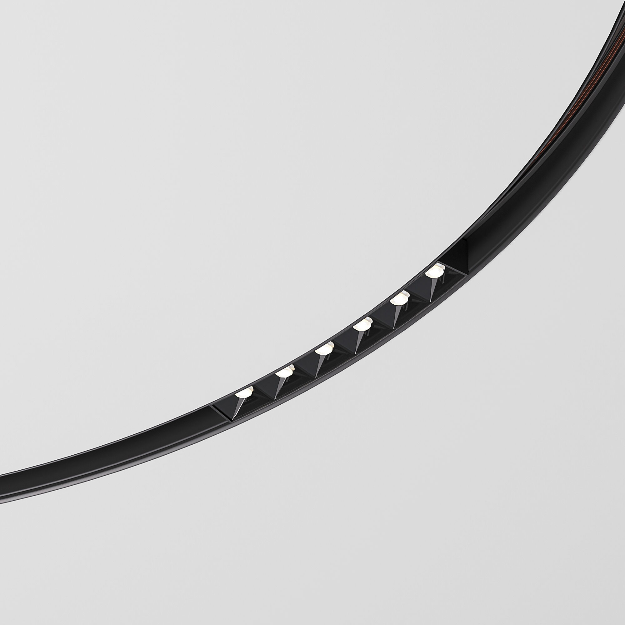 Slim Magnetic Трековый светильник для радиусного шинопровода 6W 4200K Intenso чёрный Ø 1200мм 85185/