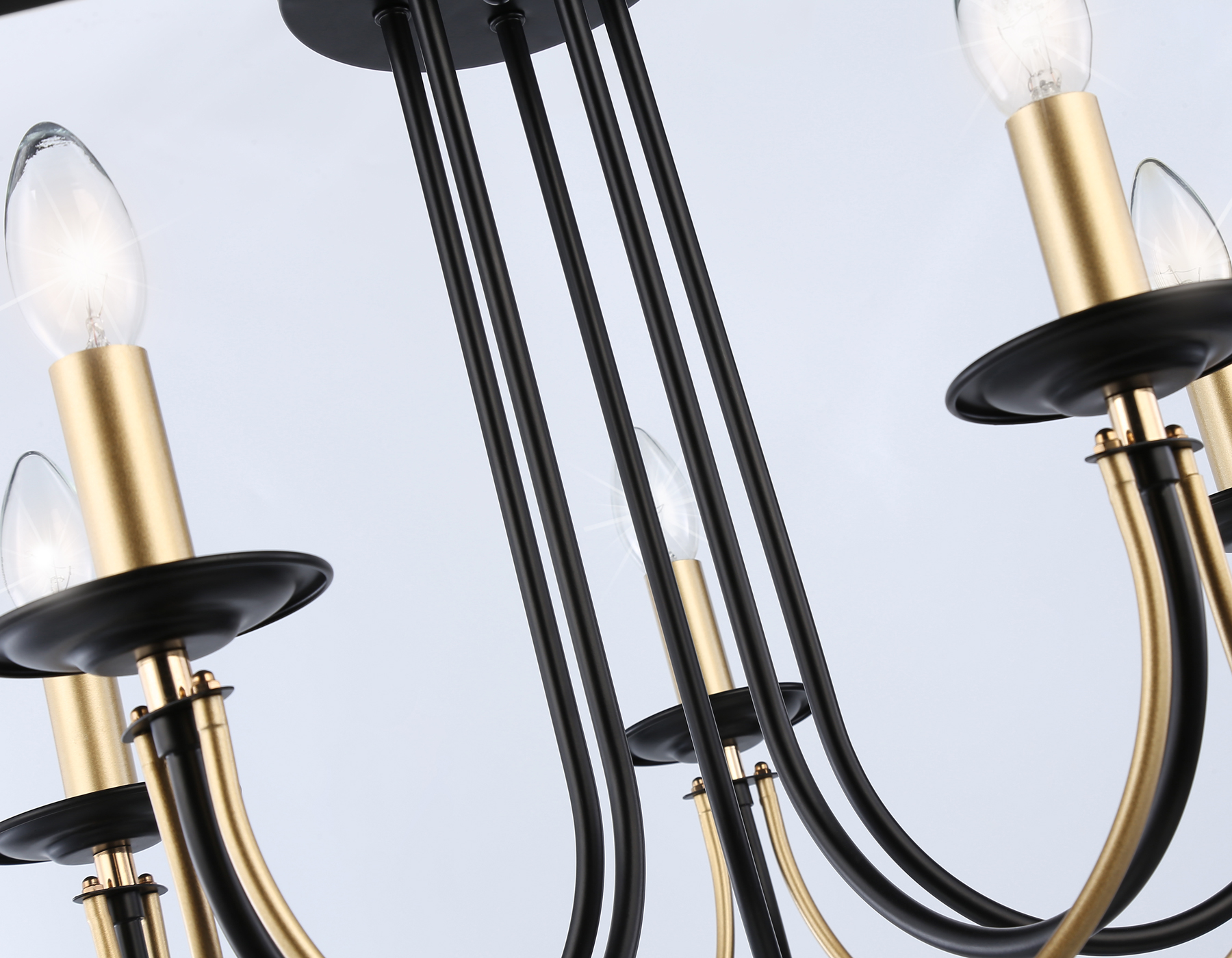 Люстра подвесная Ambrella TR9621/5 BK/CGD черный/золото E14/5 max 40W D570*410