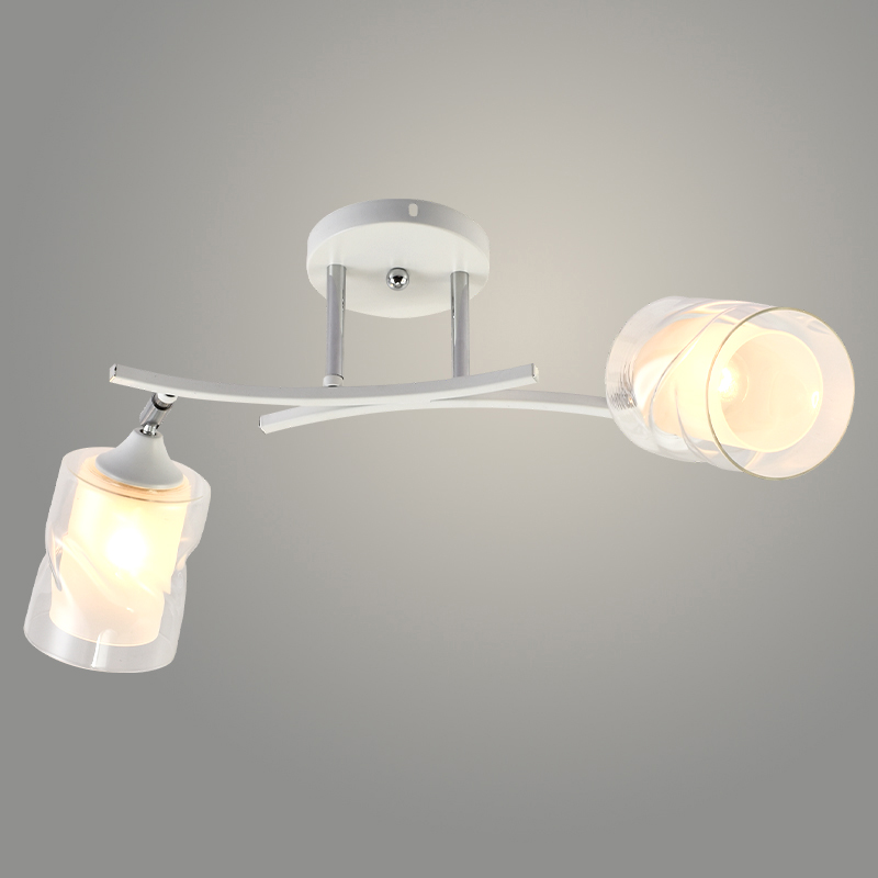 Люстра XA1439B/2 WH+CR белый/хром 2х60W E27 d550 h250, HN23