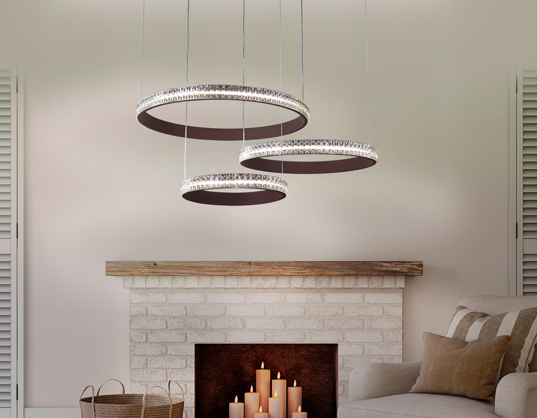 Светильник Ambrella FA6162 CF кофе 99W 720*500*900 (ПДУ РАДИО 2.4)