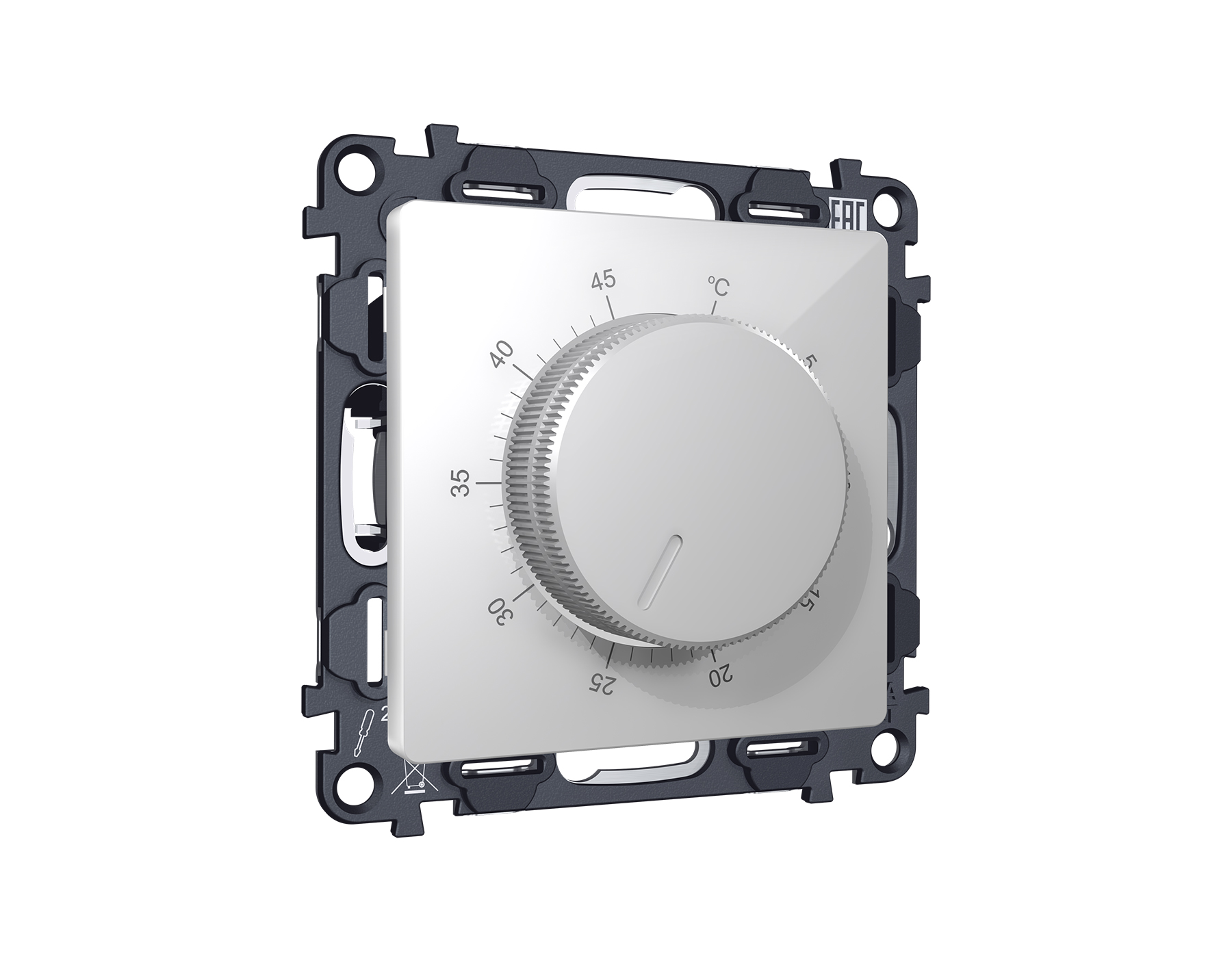 MA405710 Комплект механизма терморегулятора с датчиком для теплого пола с подсветкой 16A-250V ALFA С