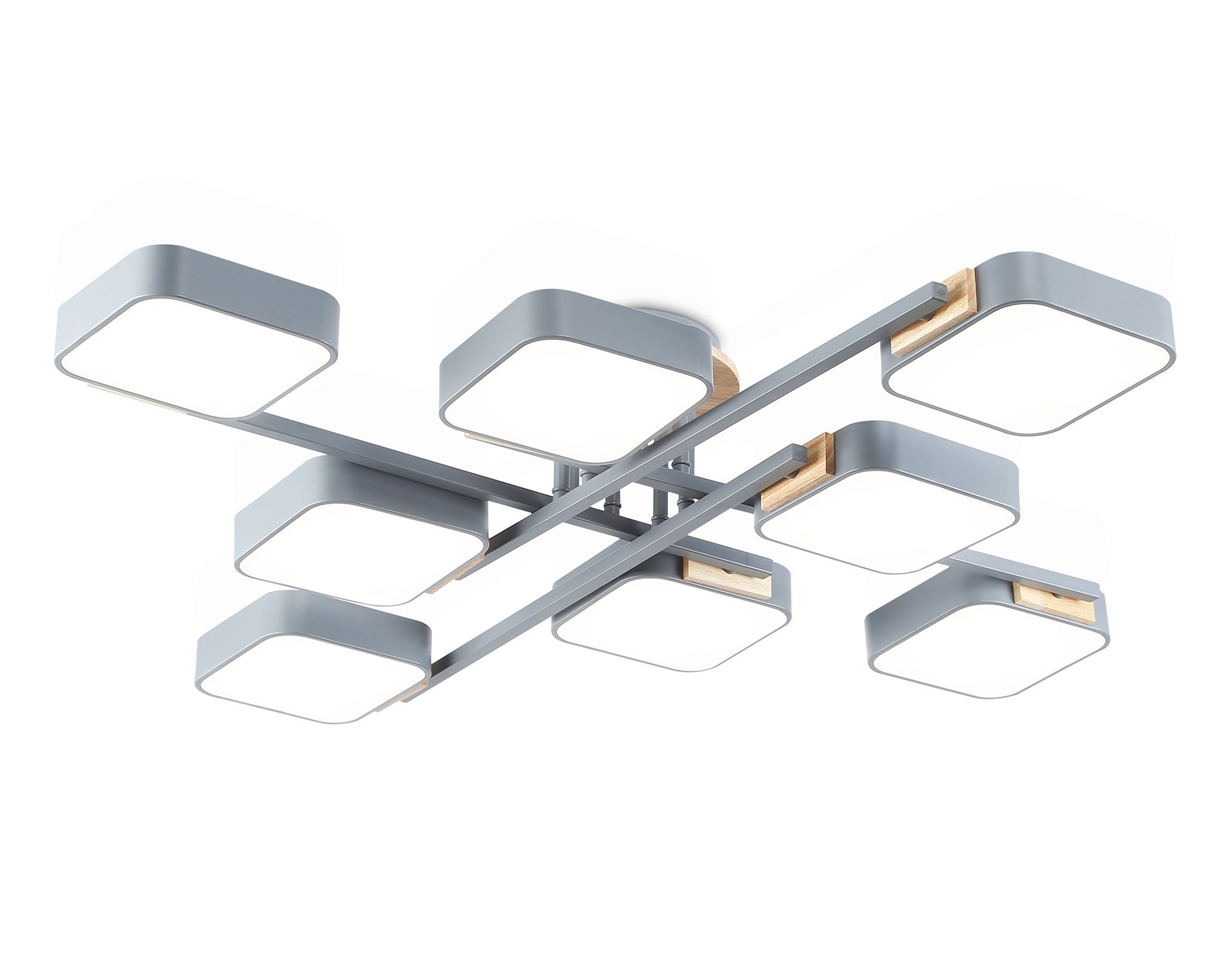 Светильник светодиодный подвесной AMBRELLA FL4889/8 GR/WD серый/дерево 144W 3000-6000K (без ПДУ)