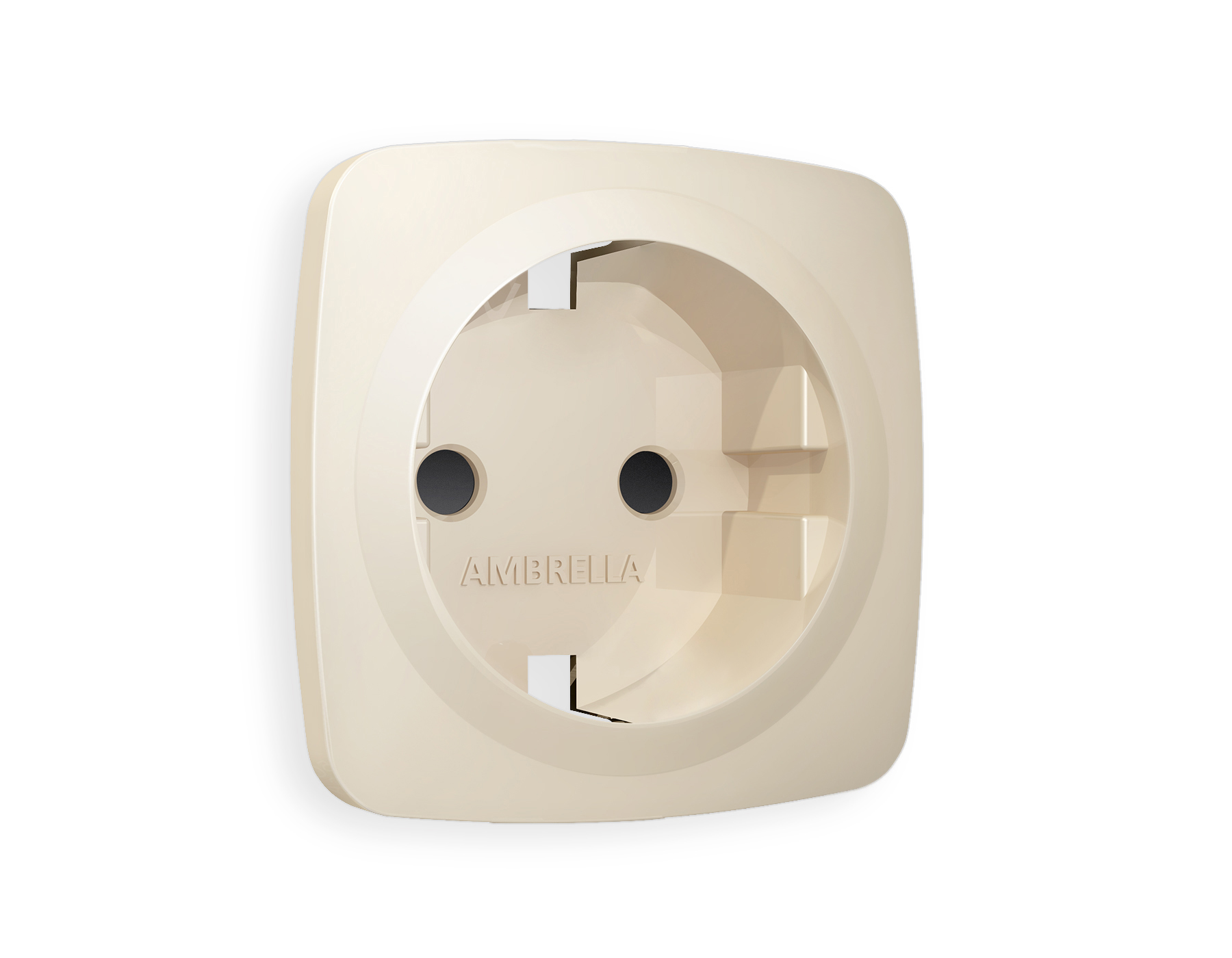 OP3270 Лицевая панель OMEGA (Бежевый матовый) для электрической розетки с заземлением со шторк QUANT