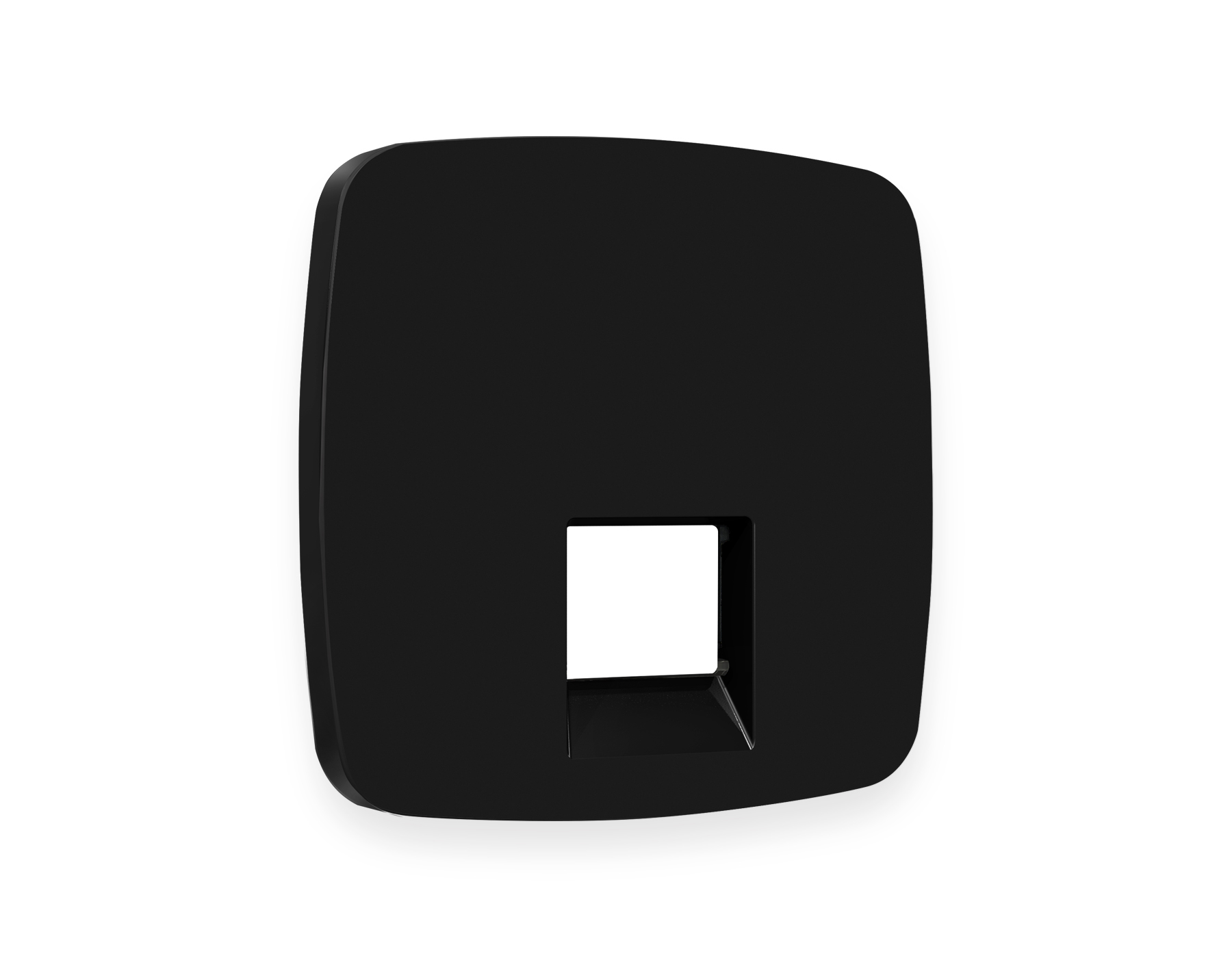 OP8120 Лицевая панель OMEGA (Черный матовый) для компьютерной/телефонной розетки RJ-45/RJ-11 QUANT